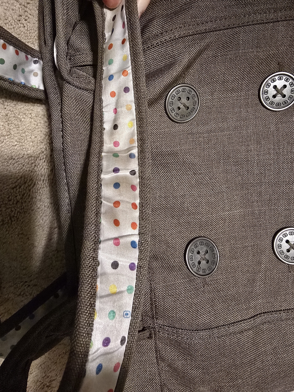 Olive Canvas Green Laptop Tote Multicolor Polka Dot Interior By OGIO - Picture 8 of 11